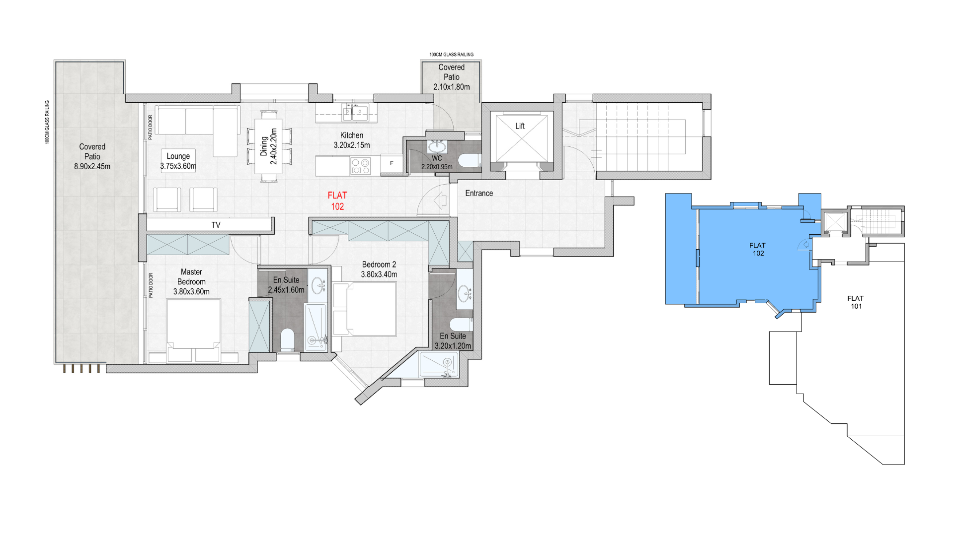 Unit 102 – 2 Bedroom Property