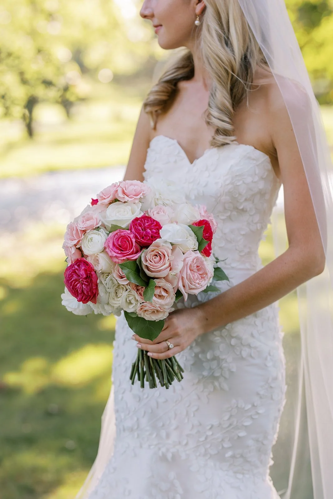 Bridal Bouquet with Rich Pink Touches.JPG