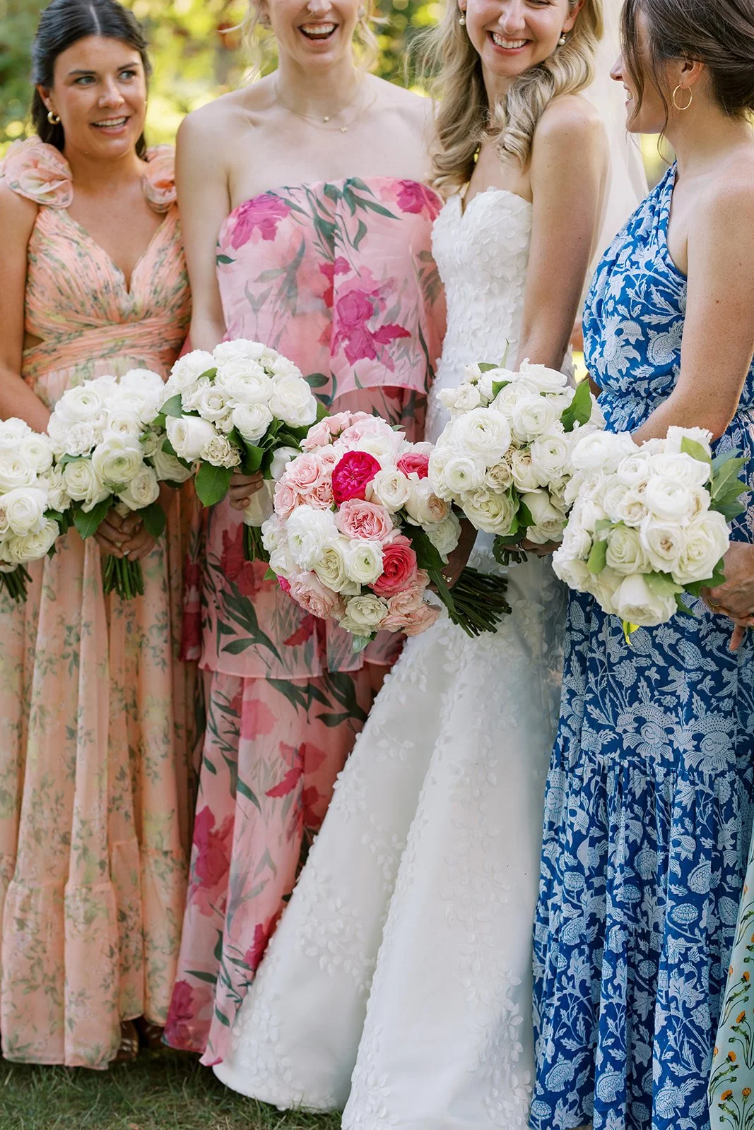 Mismatched Pattern Bridesmaids Dresses.JPG