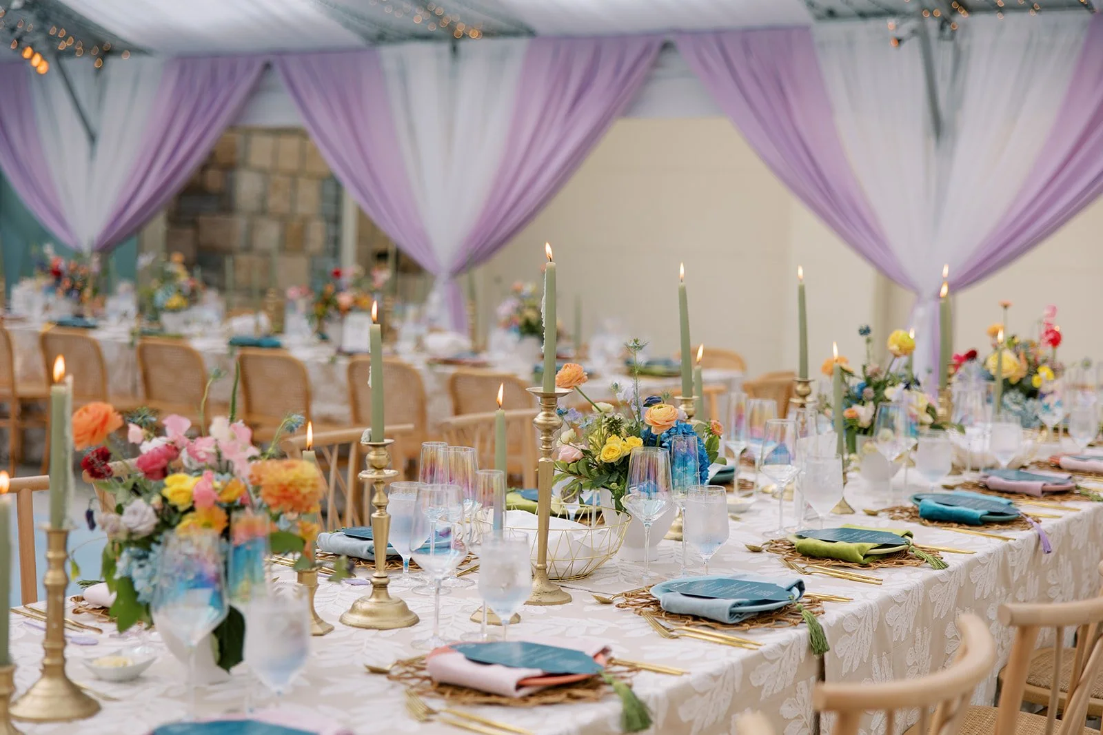 Tapered Candles with Rainbow Florals.jpg