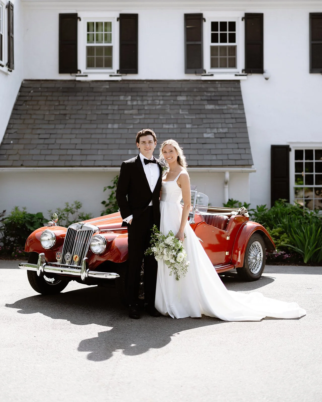 Bride and Gorom with Getaway Car.JPG