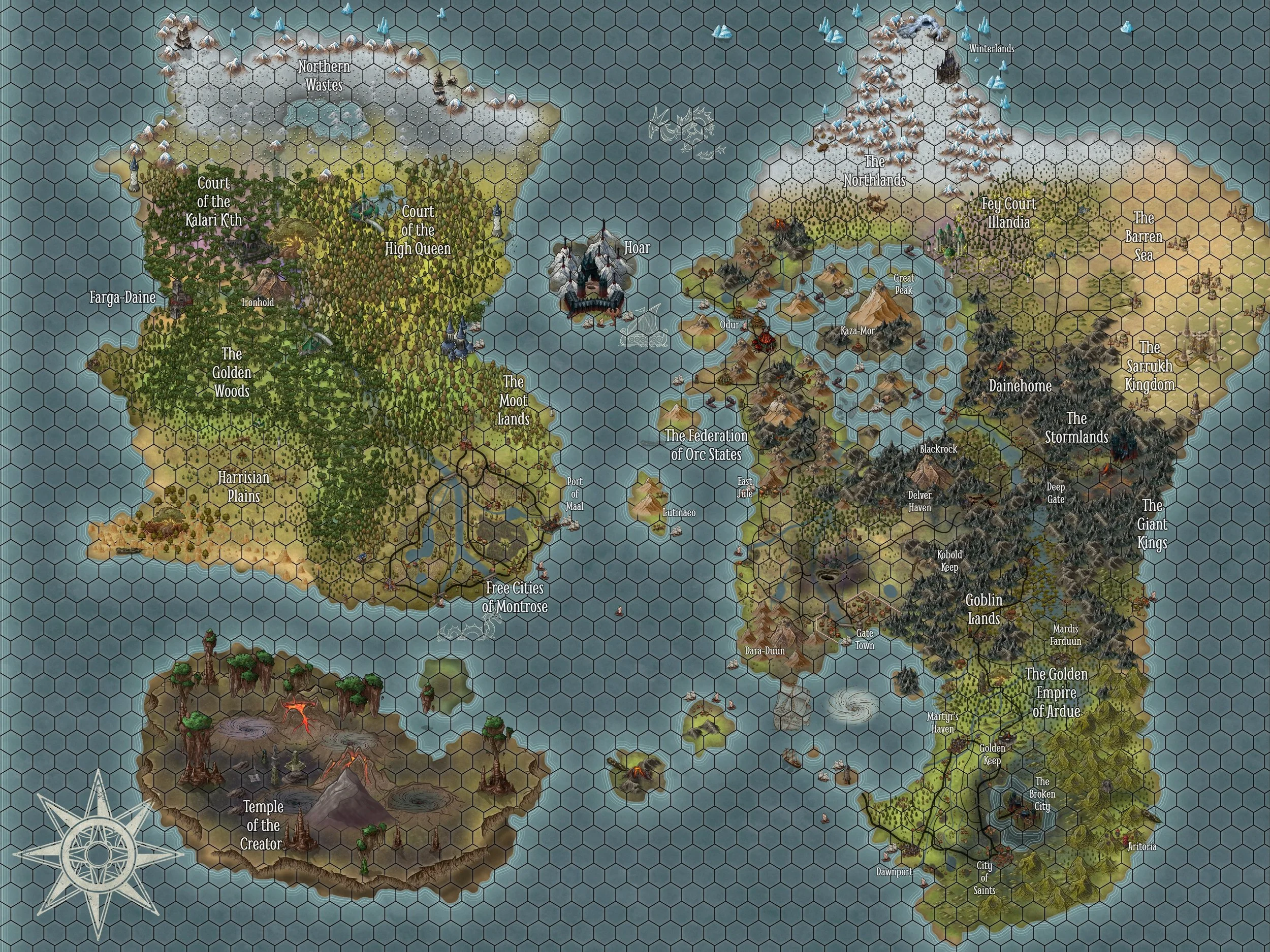 Un-Duun World Map 4th Age