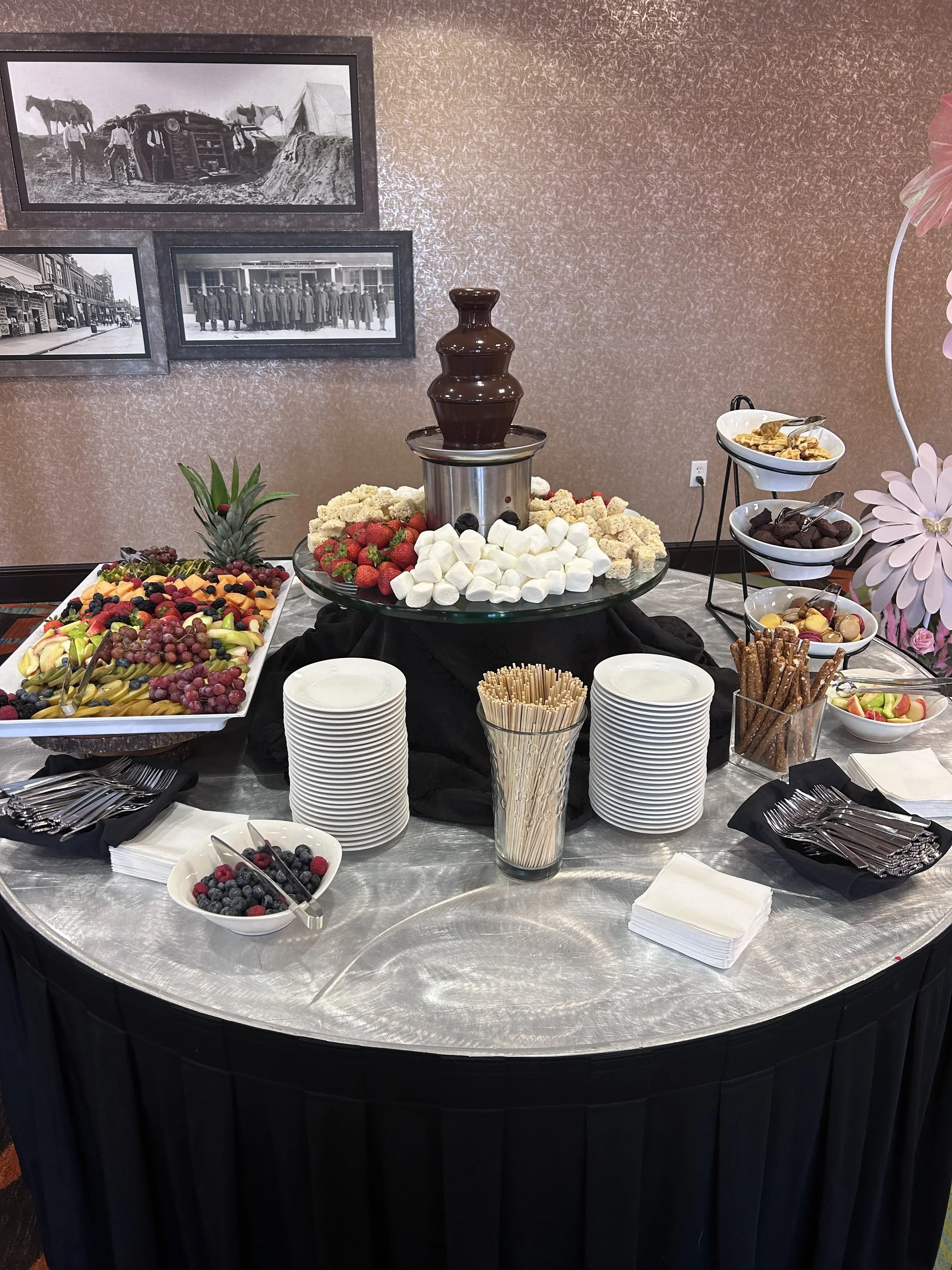 Chocolate Fountain party Table