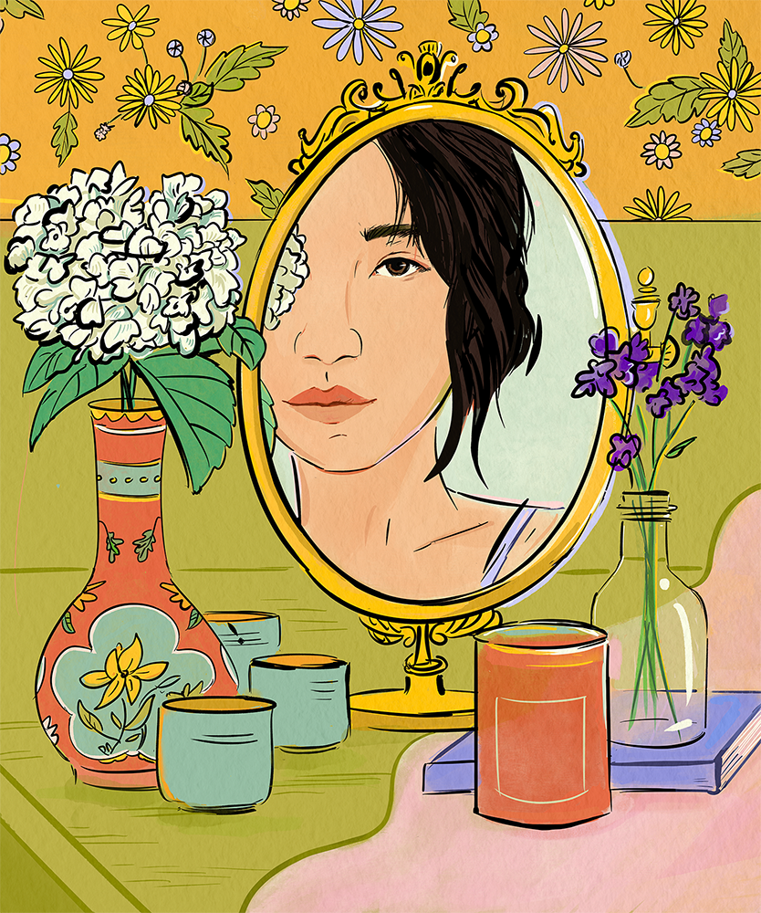 It took most of my life to make peace with the person I see in the mirror. This illustration reflects the sense of peace I’ve found with the person I am.  There is no greater gift than self-love.
