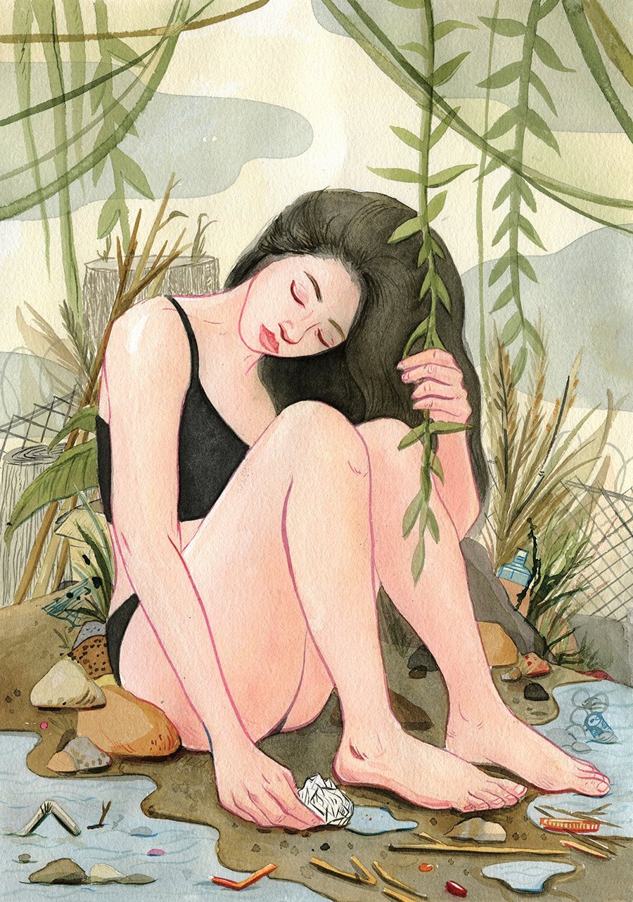 Personal painting from my series, Mother Earth Feels.