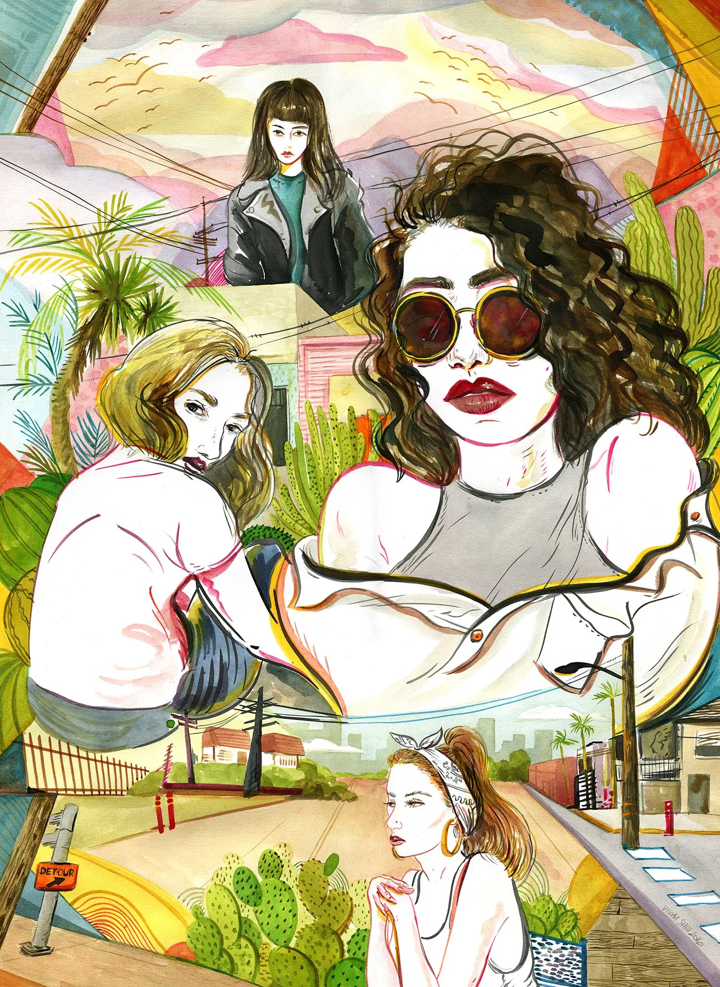 Personal painting for my Los Angeles series.