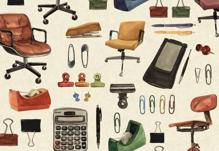 WeWork Office Mural with hand-painted motifs.