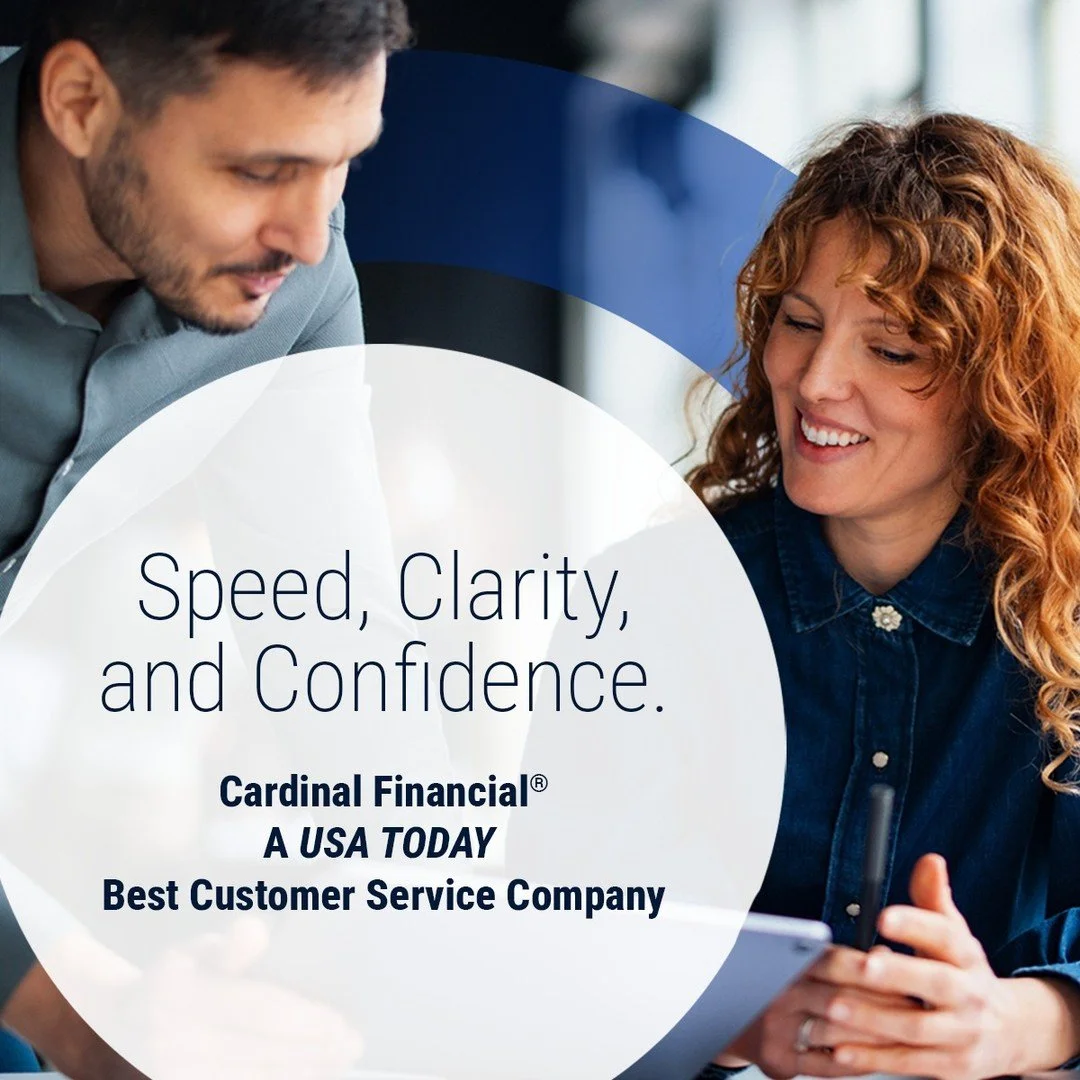 Cardinal Financial is proud to be recognized as a 2026 Best Customer Service Company by USA TODAY.

It&rsquo;s confirmation that we&rsquo;re upholding our mission with every homeowner we serve: Delivering Speed to Mortgage&trade; with certainty from 