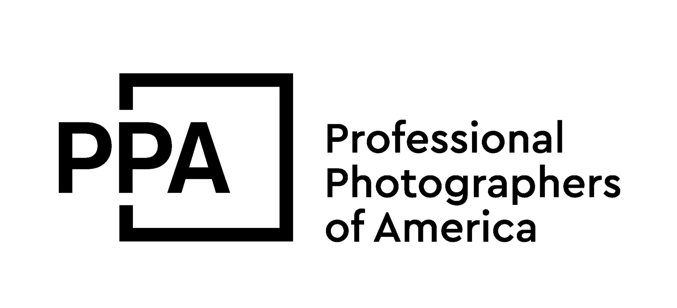 Logo for Professional Photographers of America featuring the acronym PPA and the organization name in black text.
