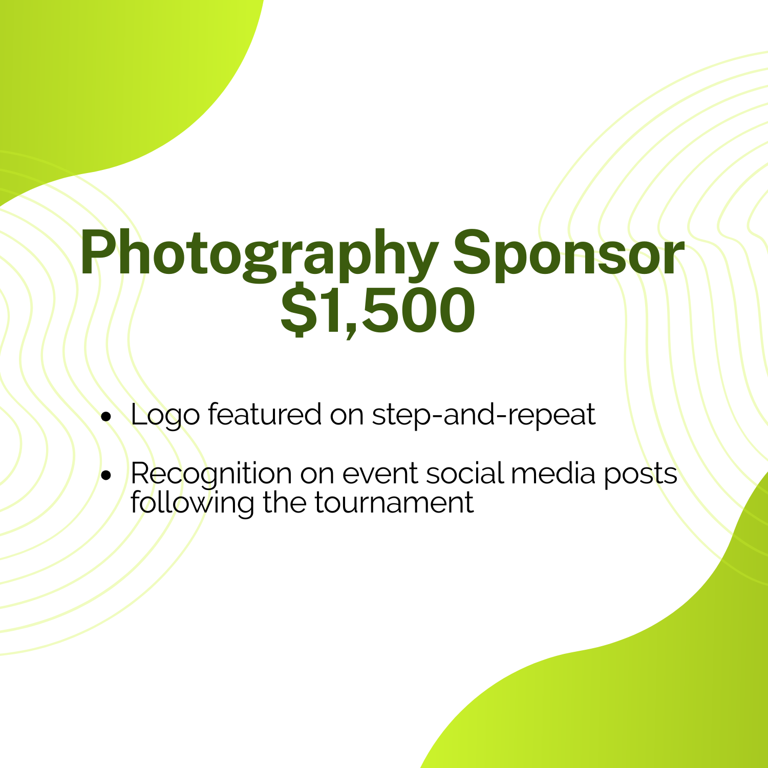 Photography Sponsorship