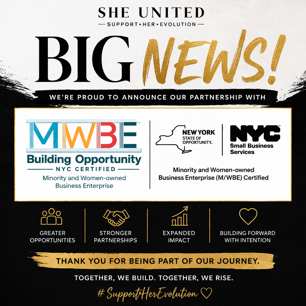 We’re Now MWBE Certified! Here’s What That Means for SHE United