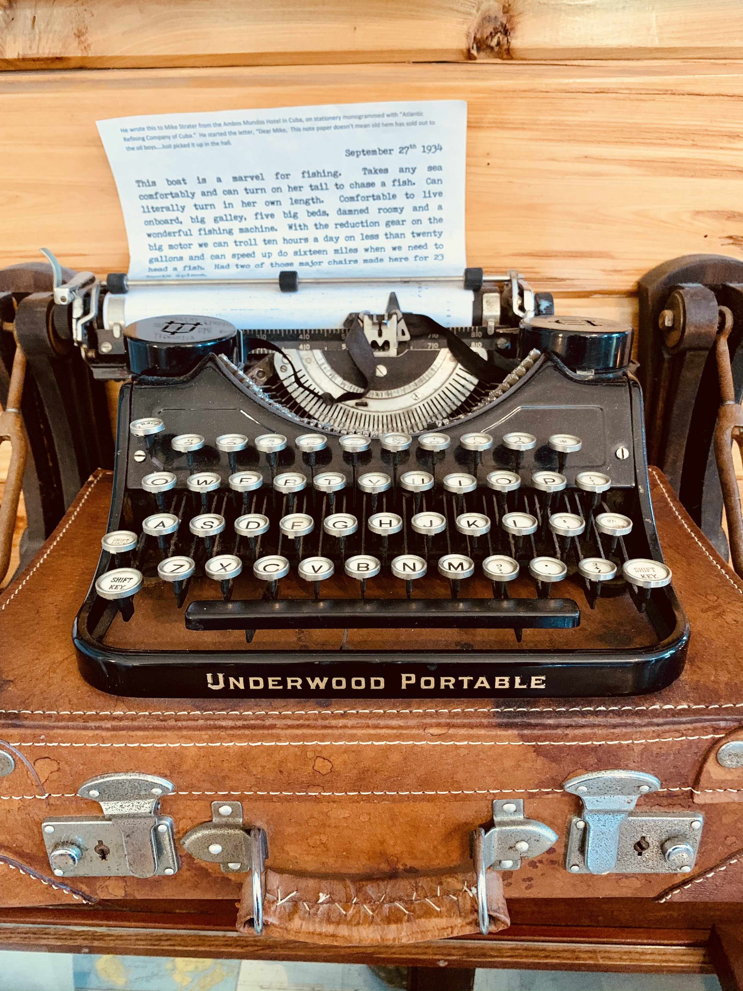 Ernest Hemingway's typewriter. Taking this made me want to fish more. [Key West, FL].
