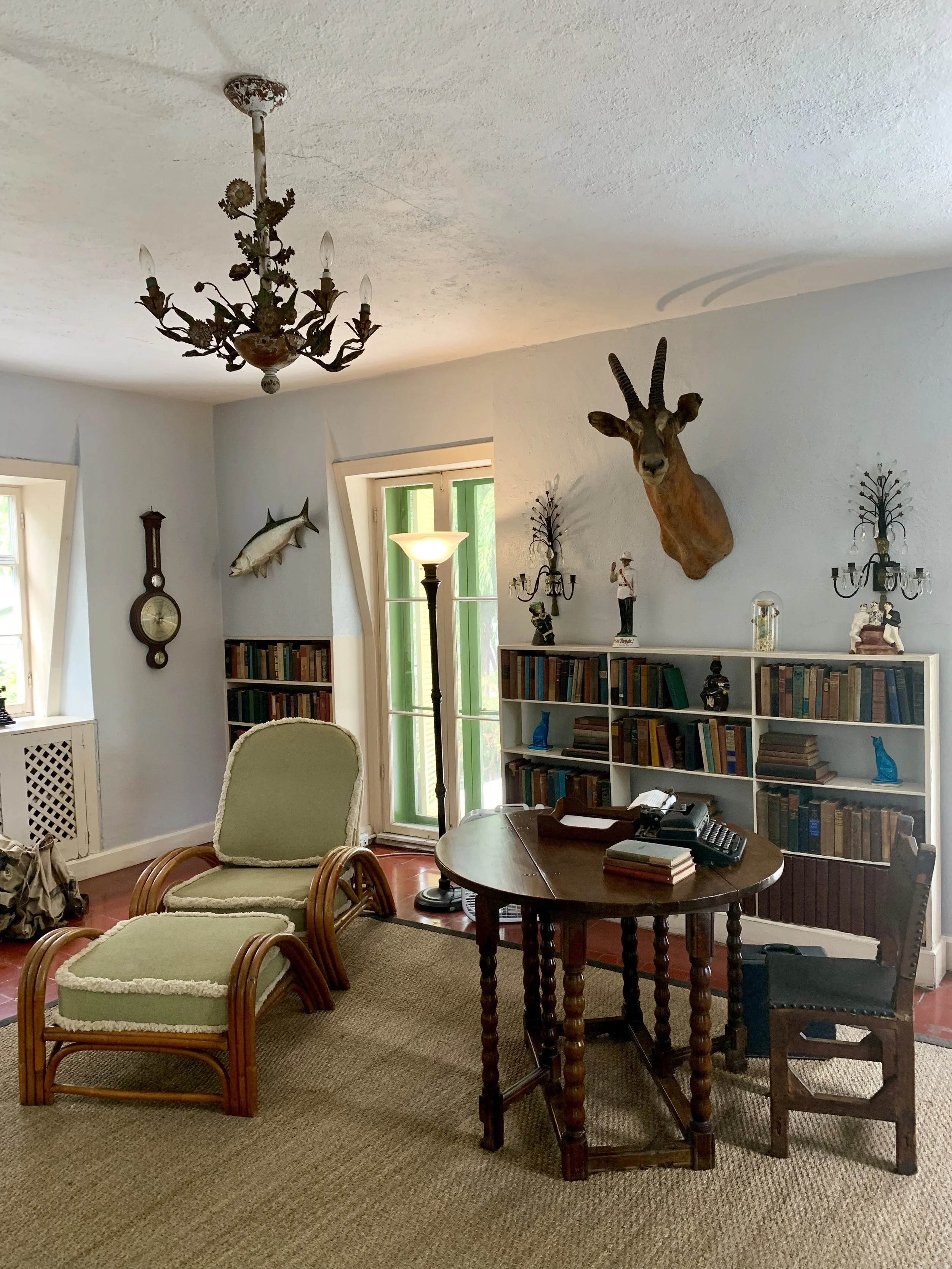 The room where Hemingway wrote. The simplicity in the color tones mirrored his writing style. [Key West, FL].