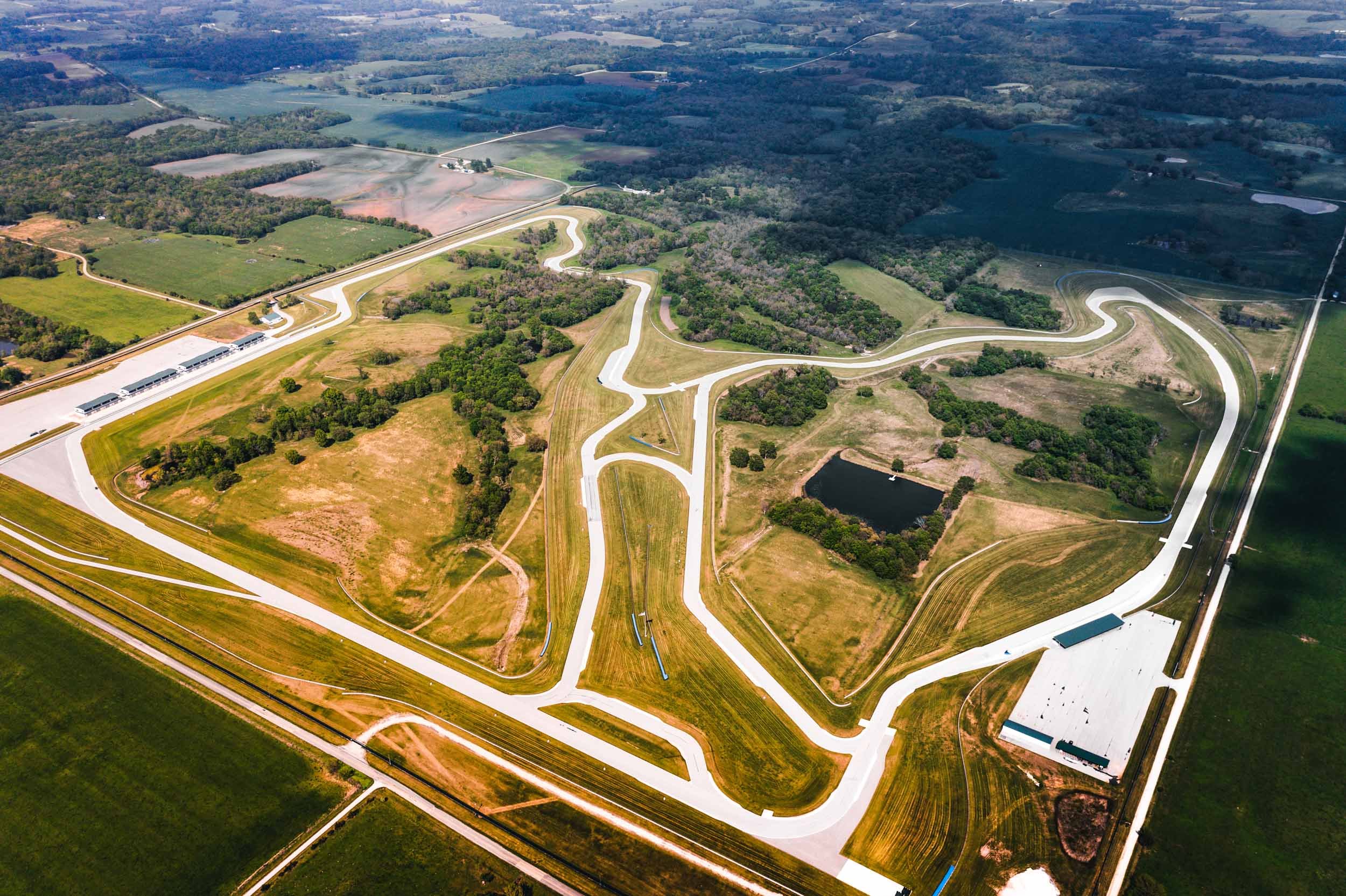 Aerial view of Hedge Hollow Raceway