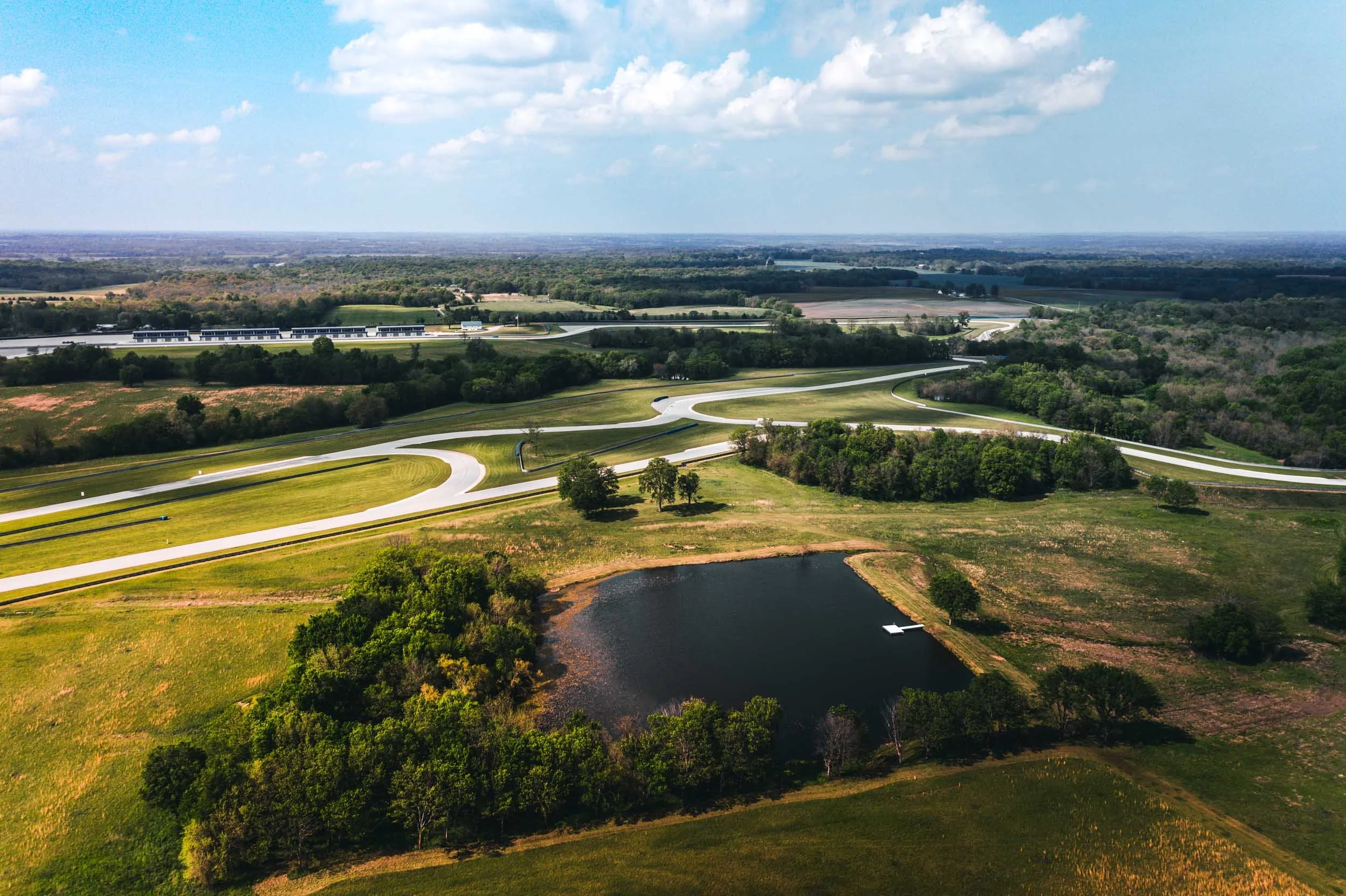 Aerial view of Hedge Hollow Raceway