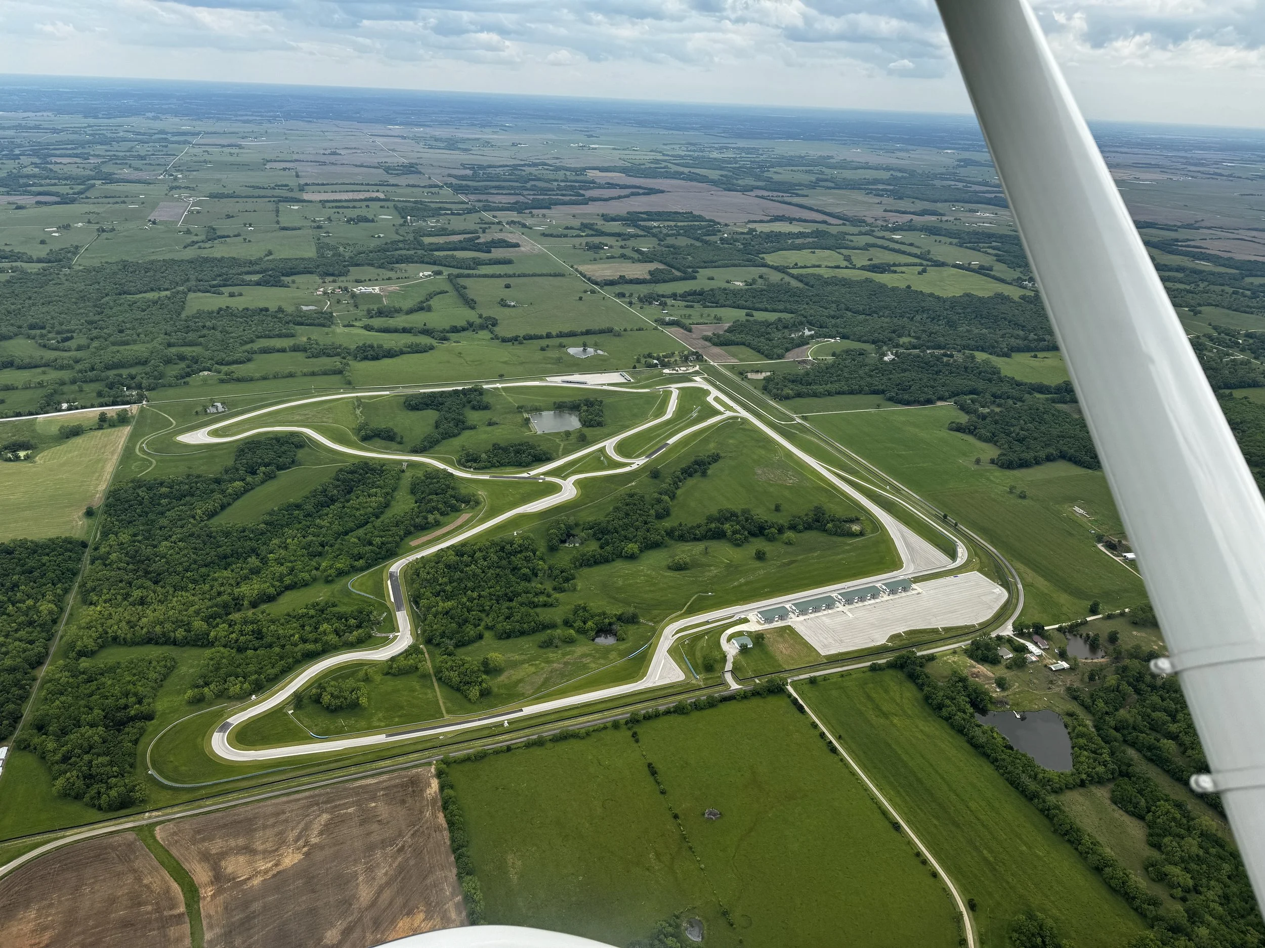 Aerial view of Hedge Hollow Raceway
