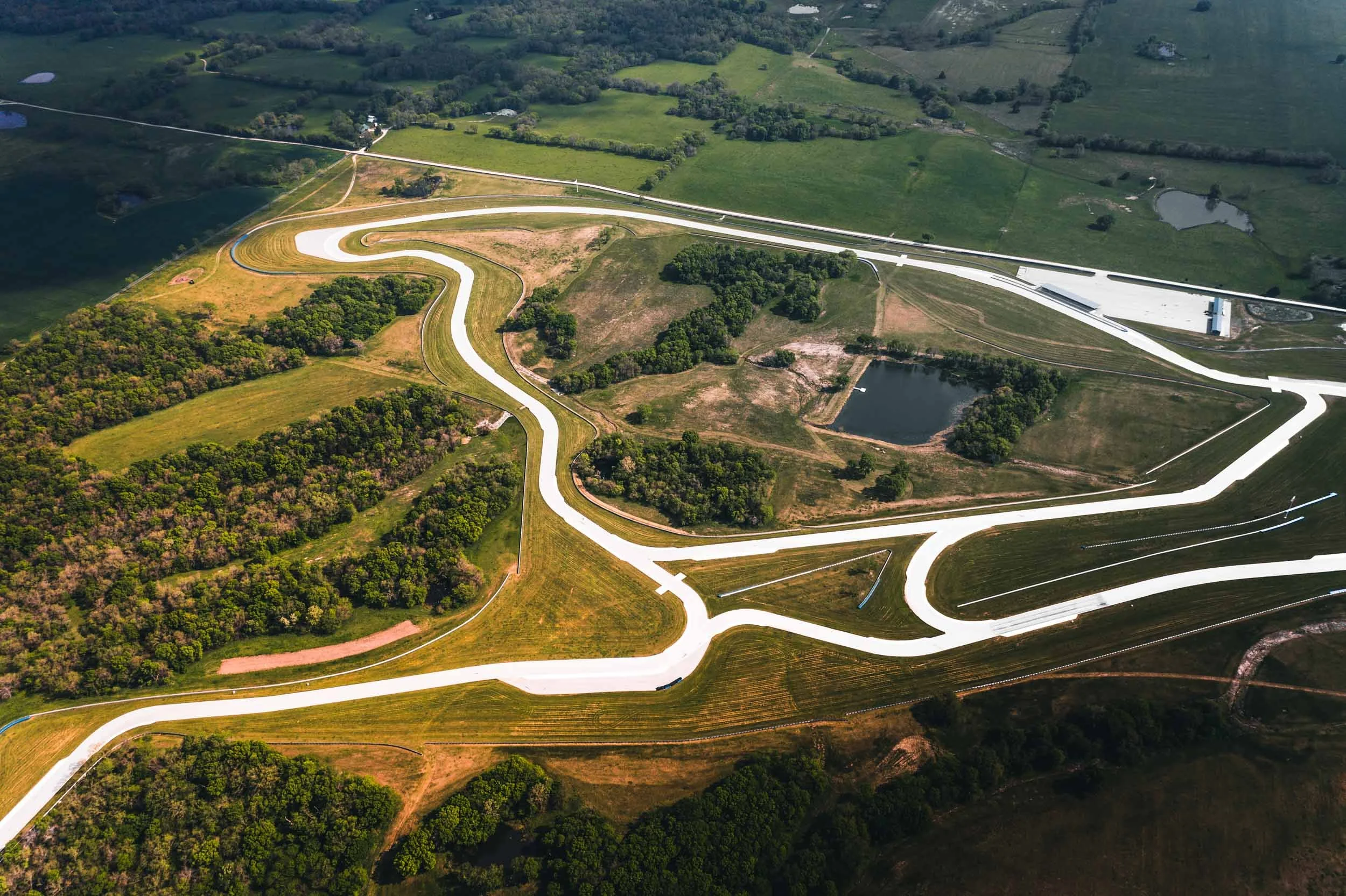 Aerial view of Hedge Hollow Raceway