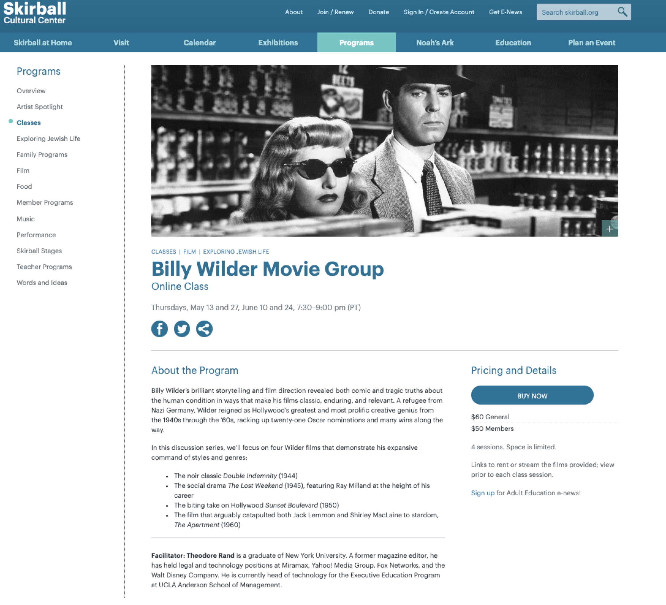 Billy Wilder Film Series