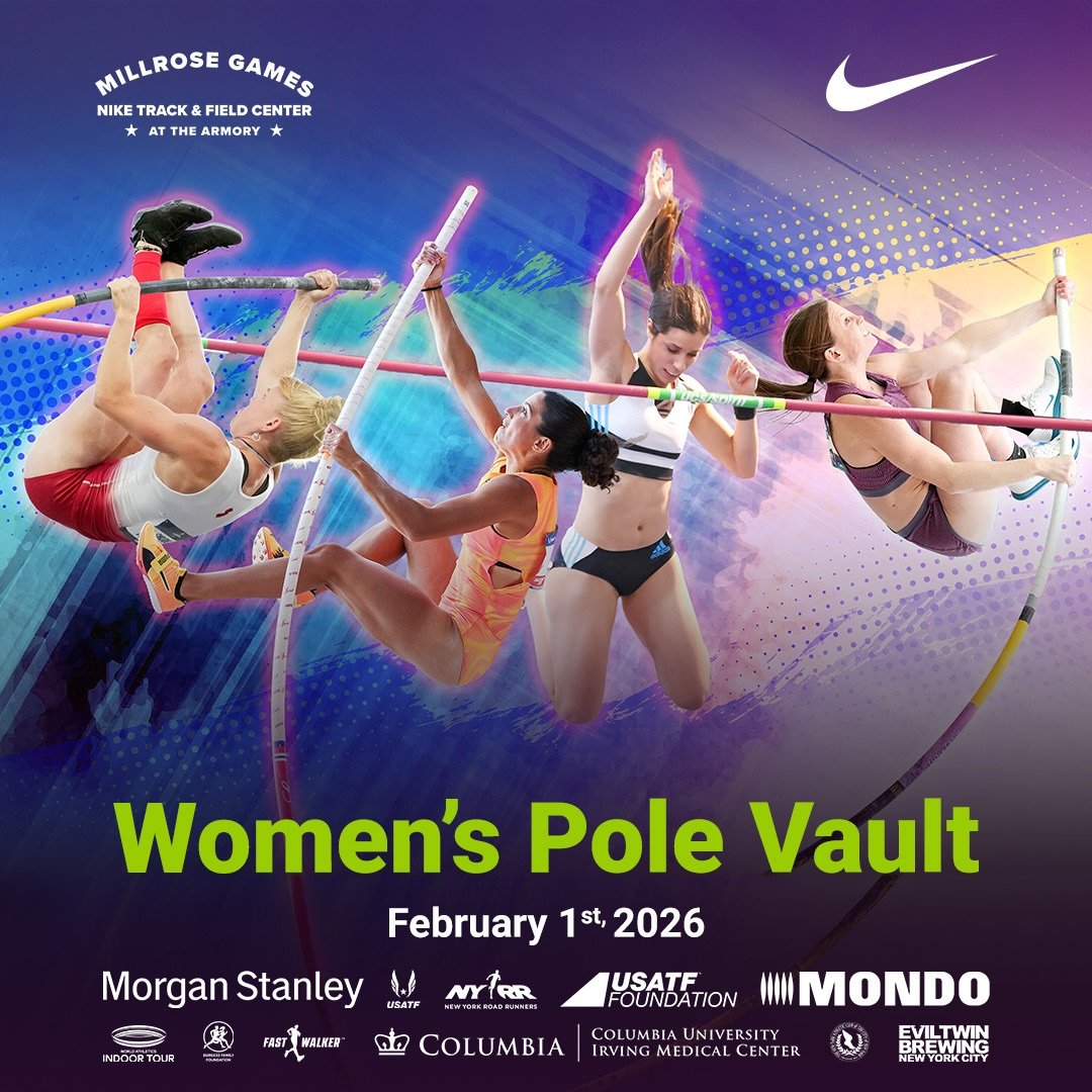 The 118th Millrose Games are now just over two weeks away! 🤩 The Flagpole Hill Fund Women&rsquo;s Pole Vault will be headlined by former Olympic and World Champion Katerina Stefanidi! 🌎 

Also look out for NCAA Champions Chloe Timberg and Gabriela 