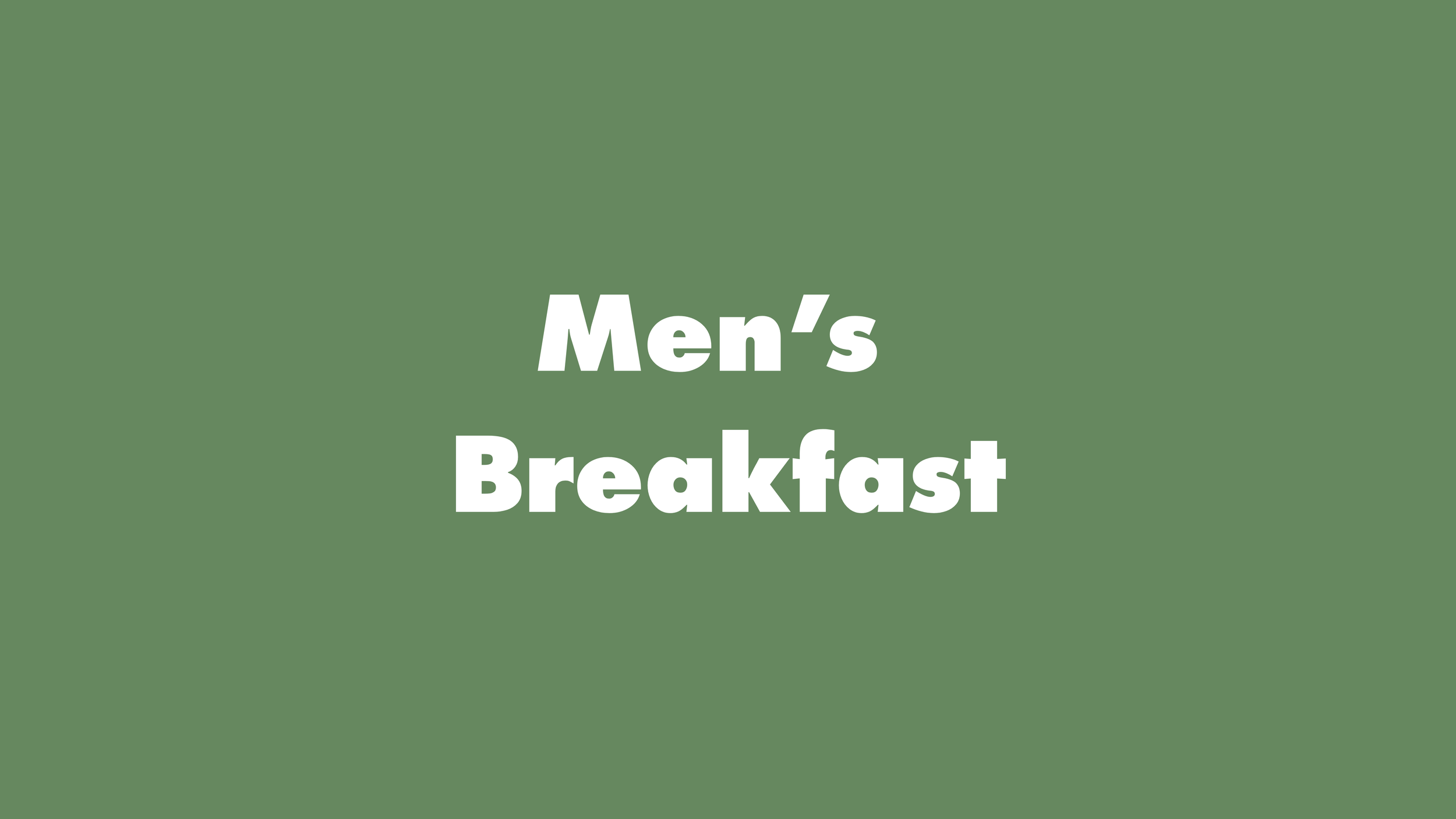 Men’s Breakfast