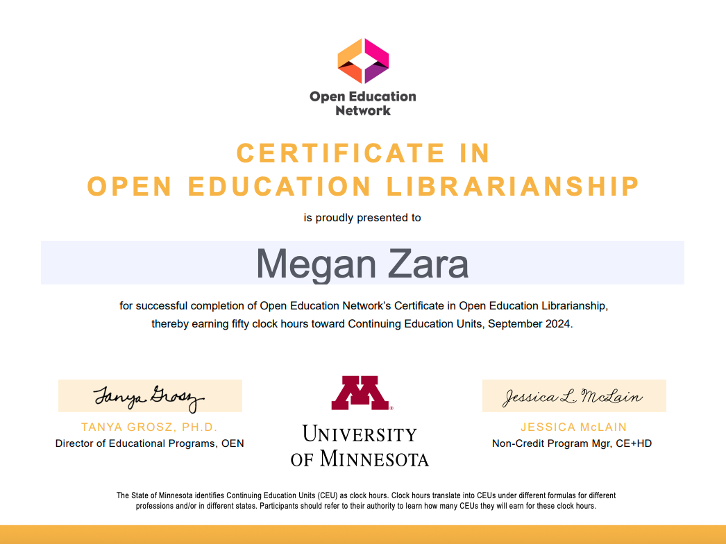 Certificate in Open Librarianship