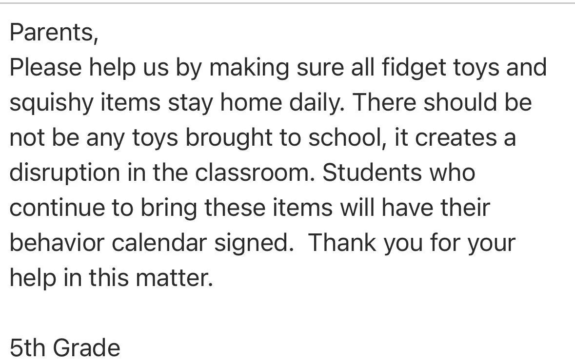 original message to parents from the school through Parentsquare