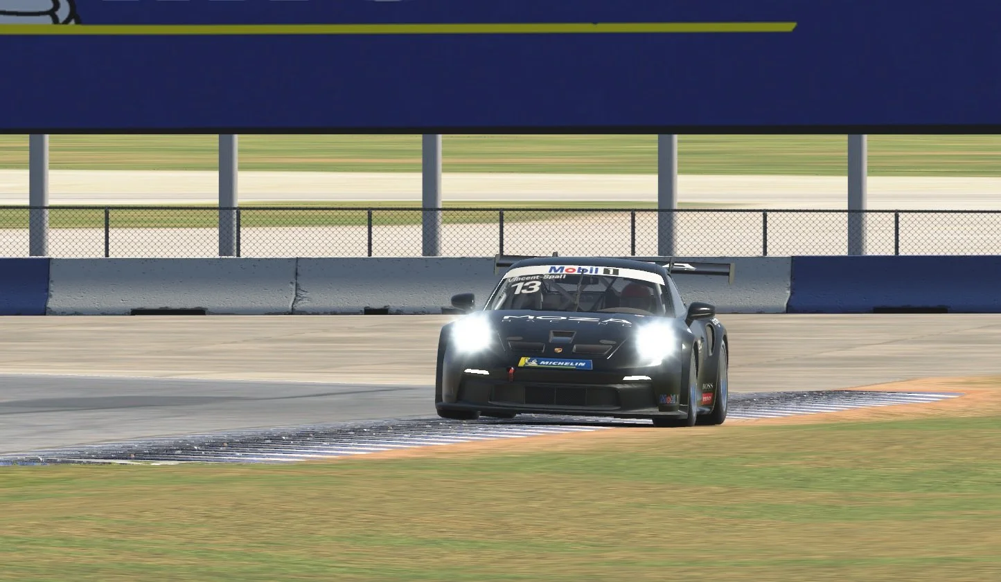 a race car driving on a track