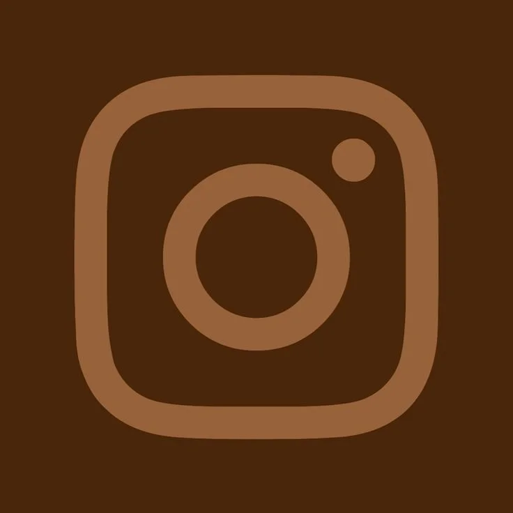 Instagram logo in a brown color scheme.