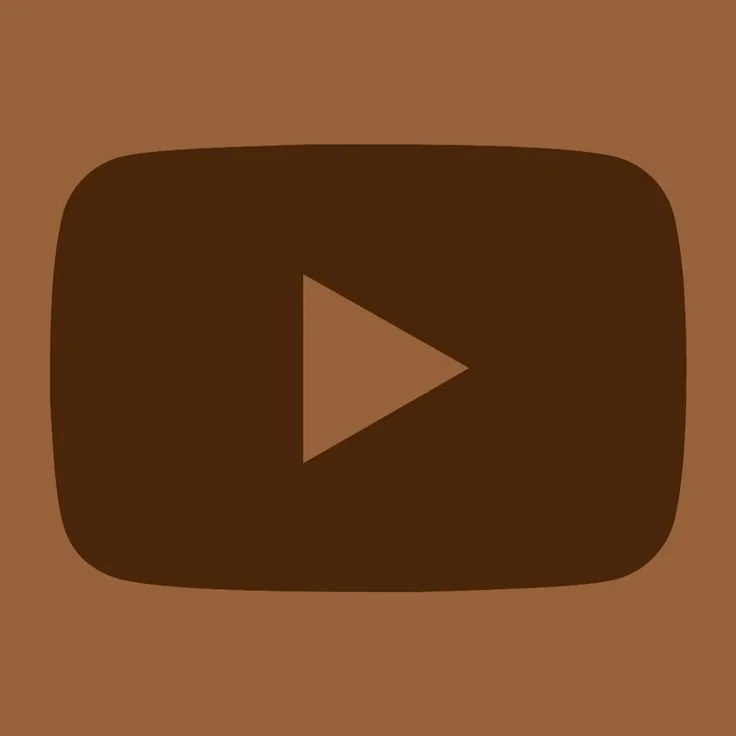 Placeholder icon resembling the YouTube play button with a brown color theme.