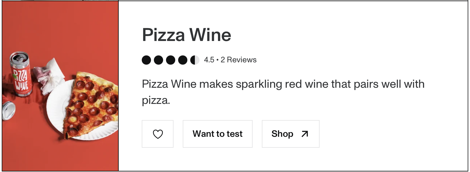 Pizza Wine in Thing Testing