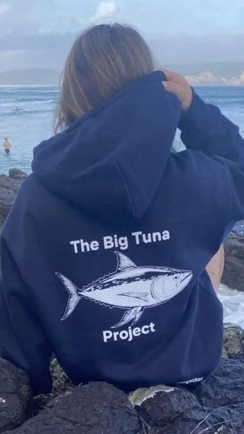 The Big Tuna Project Unisex Heavy Hoodie in Navy