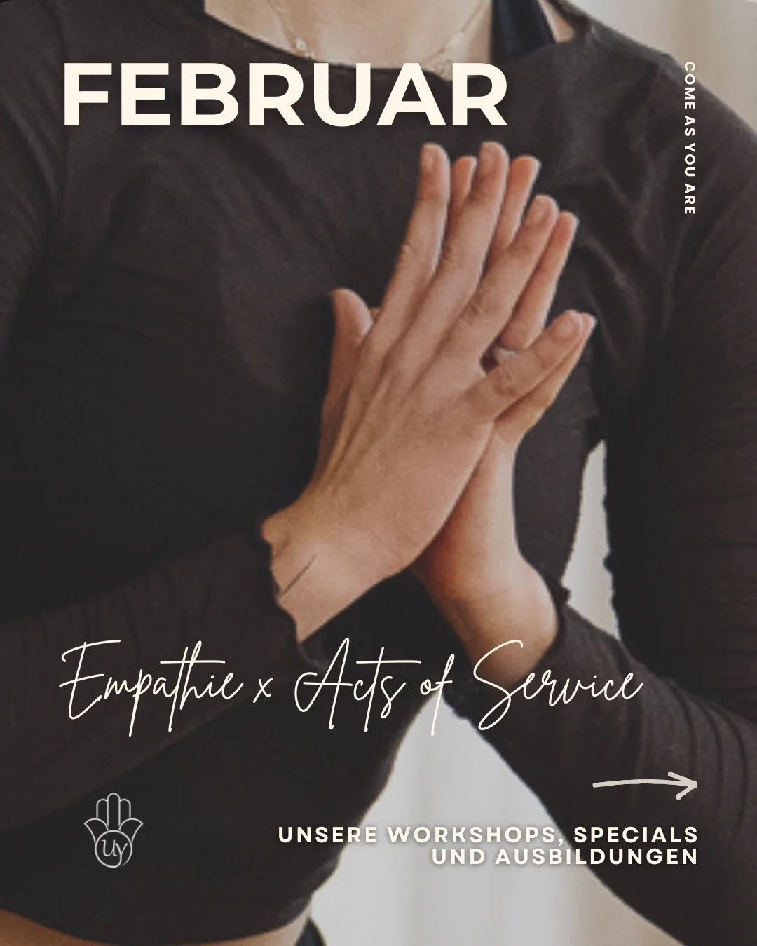 Februar bei URBAN YOGA &ndash; Empathie &times; Acts of Service ✨

Der Februar l&auml;dt uns ein, die Kraft der Empathie und des dienenden Handelns in den Fokus zu r&uuml;cken. 

Empathie &times; Acts of Service fragt: Wie k&ouml;nnen wir durch Achts