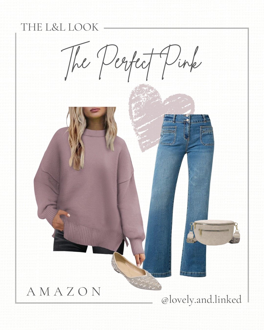 Sweater dreams in perfect pink. One of my go-to sweaters is now only $14.99! And the shoes? Prettiest little details for a fun finishing touch. Look is linked in bio. 

#lovelyandlinked #pinkobsessed #cozysweater #everydaystyle #amazonfinds #amazonde