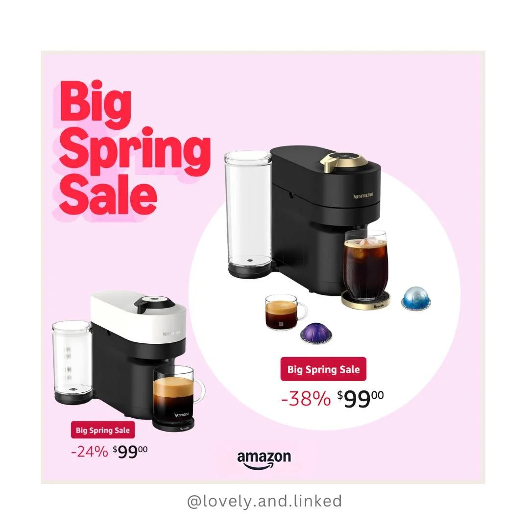 Coffee must-have on sale! ☕️

Don&rsquo;t miss this deal on the Nespresso Vertuo Pop+. Hot or iced, it&rsquo;s the smallest Vertuo that does it all. 

Shop my Linktree in bio.
#amazonhome #amazondeals #bigspringsale #nespressovertuo #lovelyandlinked