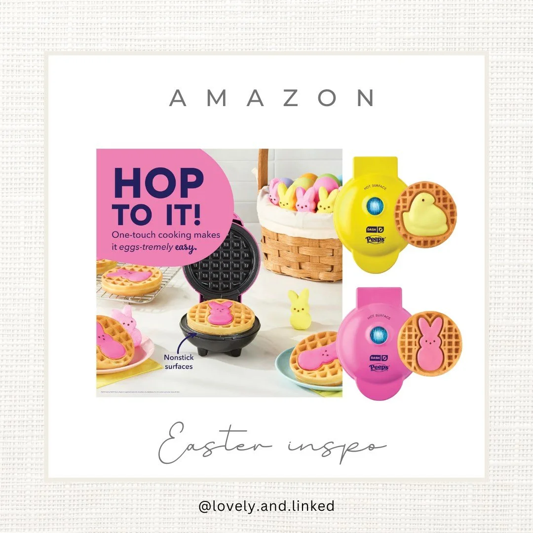 Lovelies! The adorable Peeps mini waffle makers are back in stock.
Not too late for a fun Easter morning and they&rsquo;re under $10 🐰💗 

Shop my Linktree in bio. 

#amazonfinds #amazonkitchen #easterfinds #dashwafflemaker #peeps