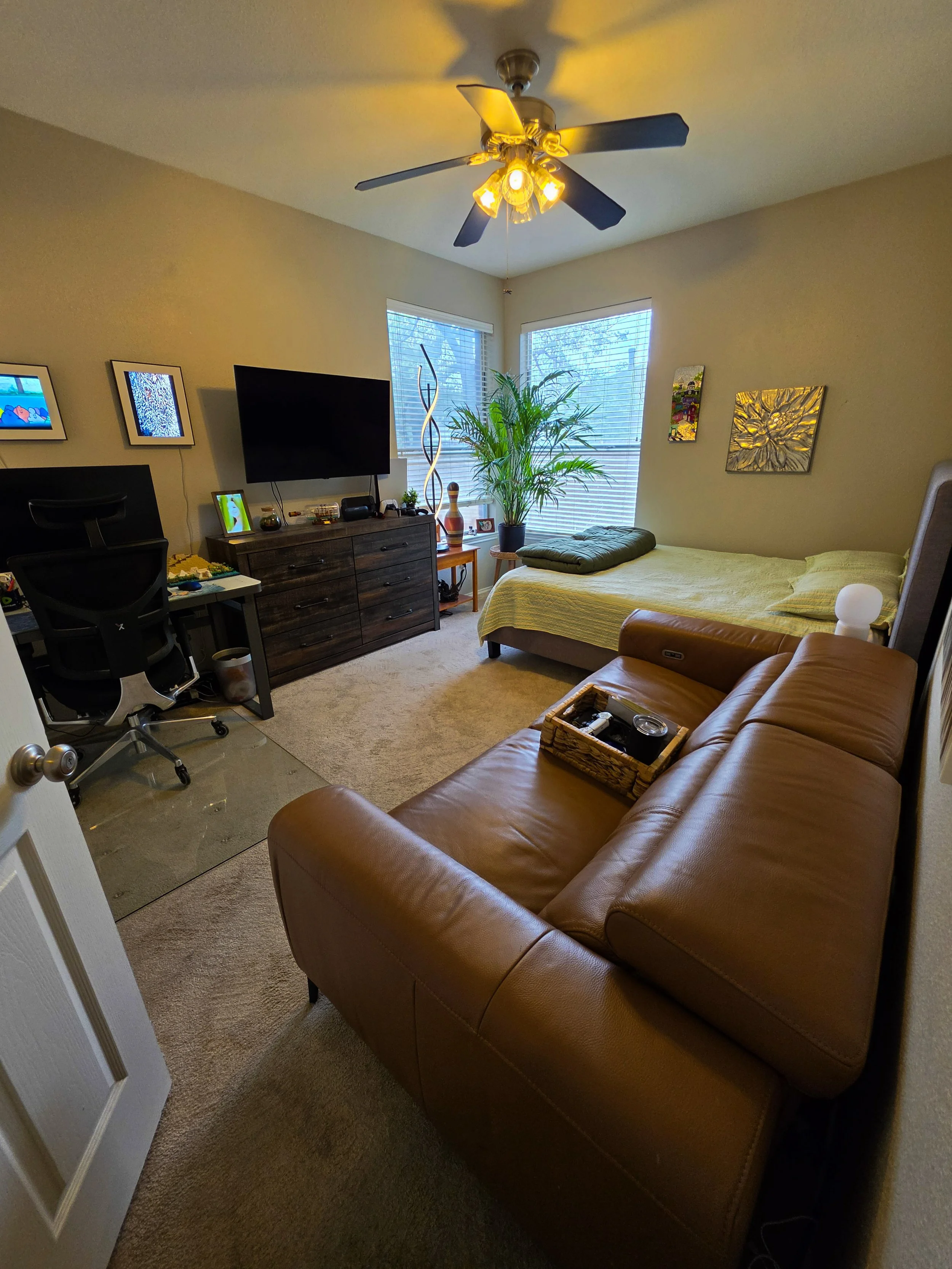 Bedrooms feature modern furniture at Fireside.
