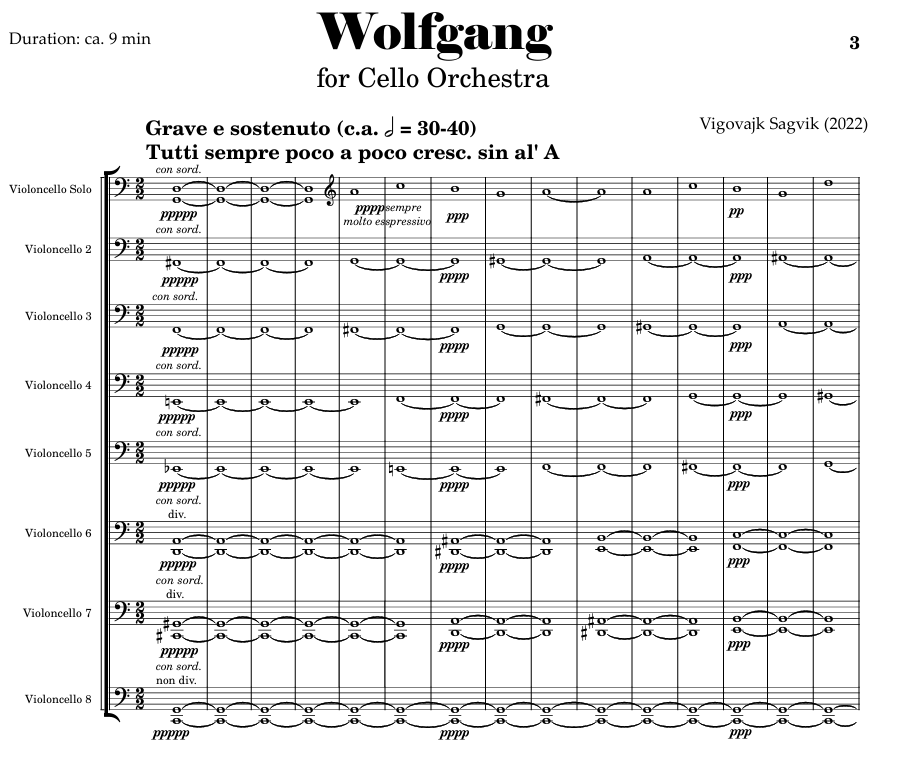 WOLFGANG - SCORE