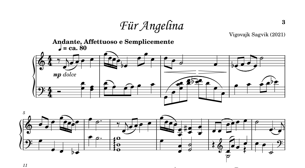 FYRA BAGATELLER I ANDANTE - SCORE