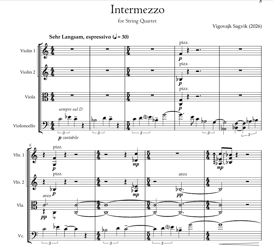 INTERMEZZO - PERFORMANCE SCORE