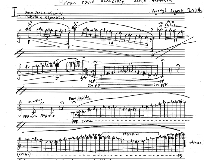 HÁROM RÖVID KARÁCSONYI DARAB FOVOLÁRA (THREE SHORT CHRISTMAS PIECES FOR SOLO FLUTE) - SCORE