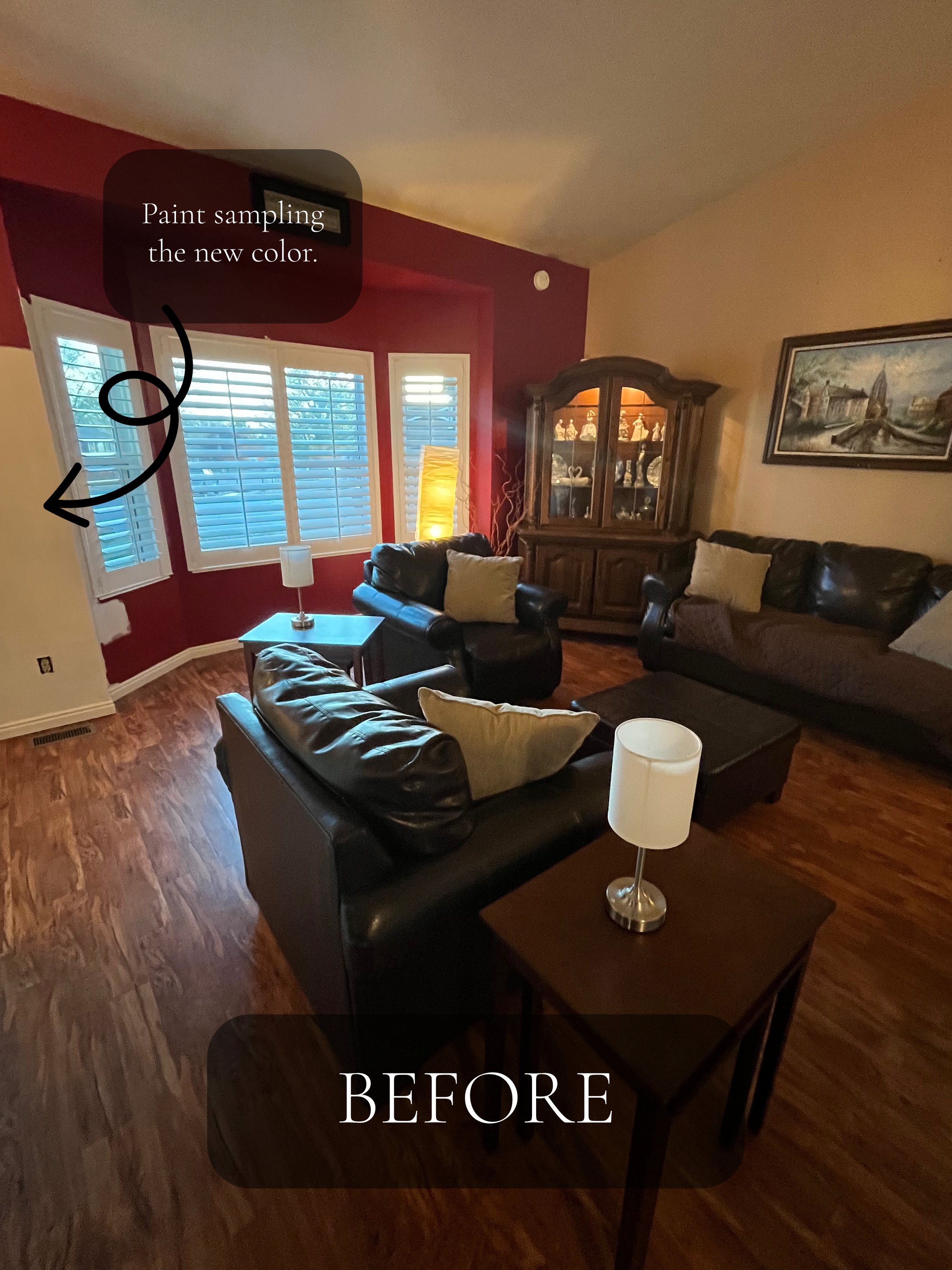 Before a living room was redesigned by Brock Abel, a designer in Weber County Utah who offered affordable, custom design and decorating solutions.