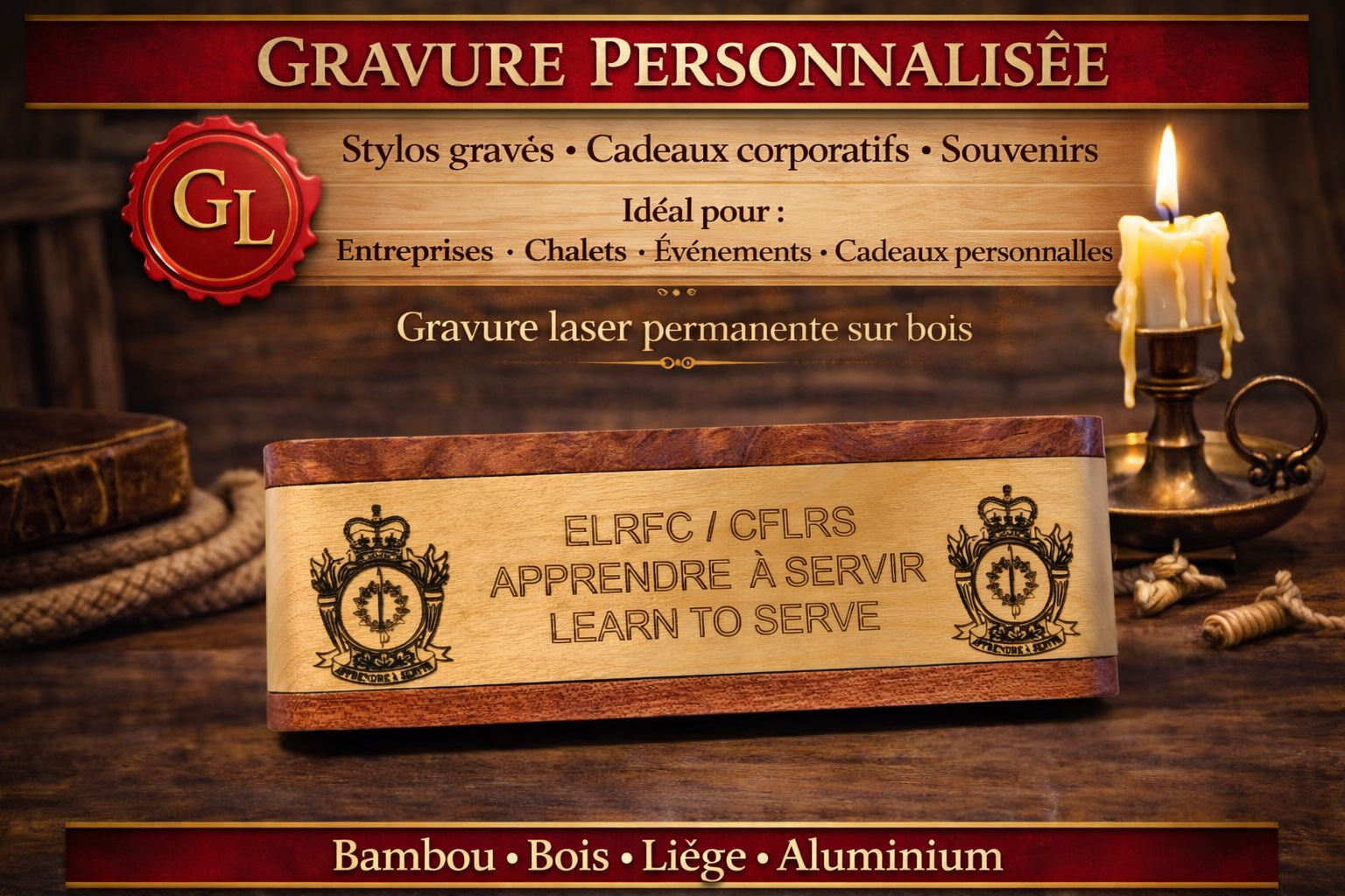 Gravure personnalisée sur bois élégant.png