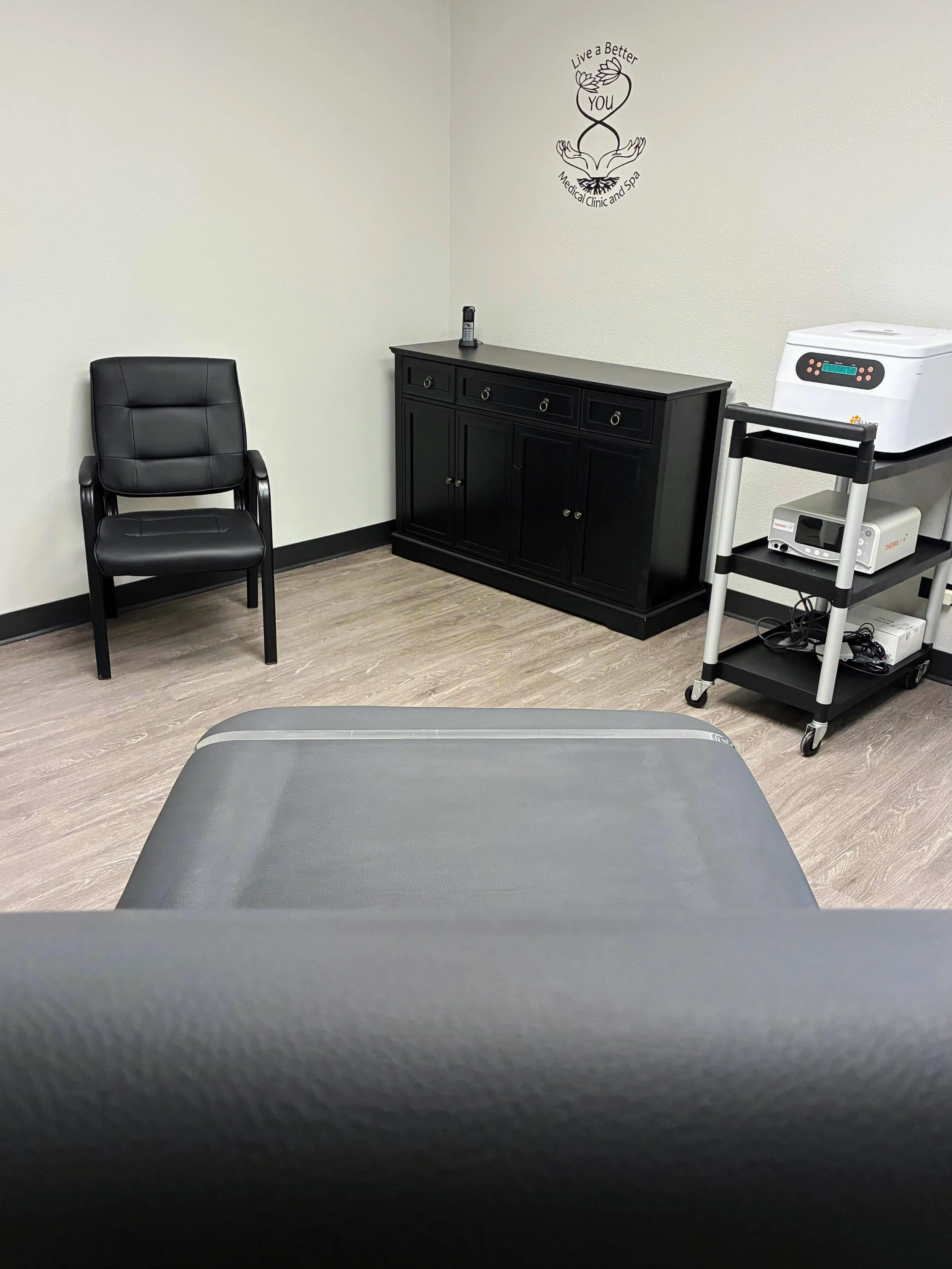 View from the patients perspective at Live a Better You Medical Clinic and Spa.
