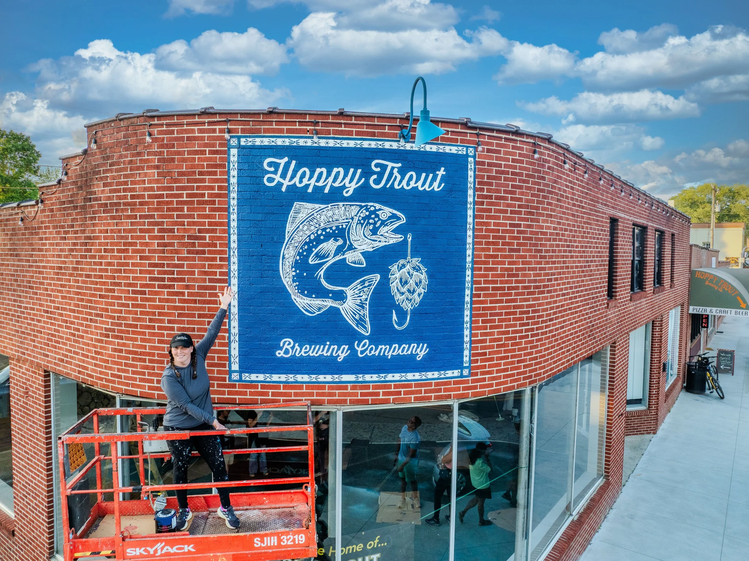 Exterior Signage of the Hoppy Trout Brewing Company to get the business noticed