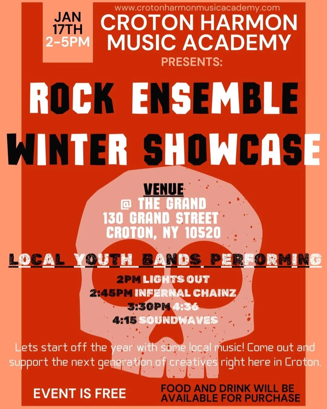 Rock out to live music at @thegrandcroton  this Saturday from 2-5 pm! Enjoy ensembles presented by the kids from @chma_info 🎶