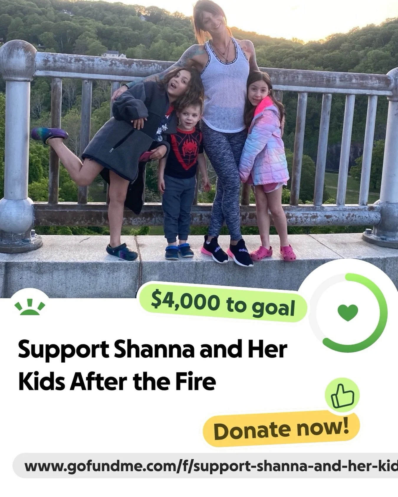 When one person in our village suffers, we all feel the pain. Please consider donating to Shanna&rsquo;s GoFundMe after a horrific house fire destroyed her family&rsquo;s home yesterday. Link will be in &ldquo;stories&rdquo; and can also be copied he