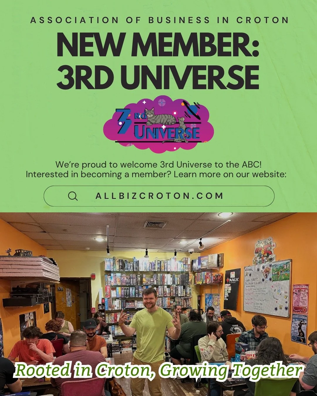 Welcome @3rduniverse to the Association of Business in Croton! Interested in becoming a member? Learn more on our website, www.allbizcroton.com