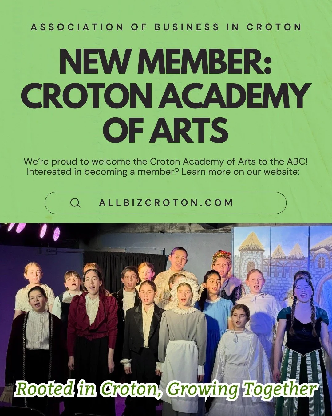 We're excited to announce that @crotonacademy  is now a member of the ABC! Interested in becoming a member? Learn more on our website, www.allbizcroton.com
🎭
#smallbusiness #shoplocal #westchestercounty #theater