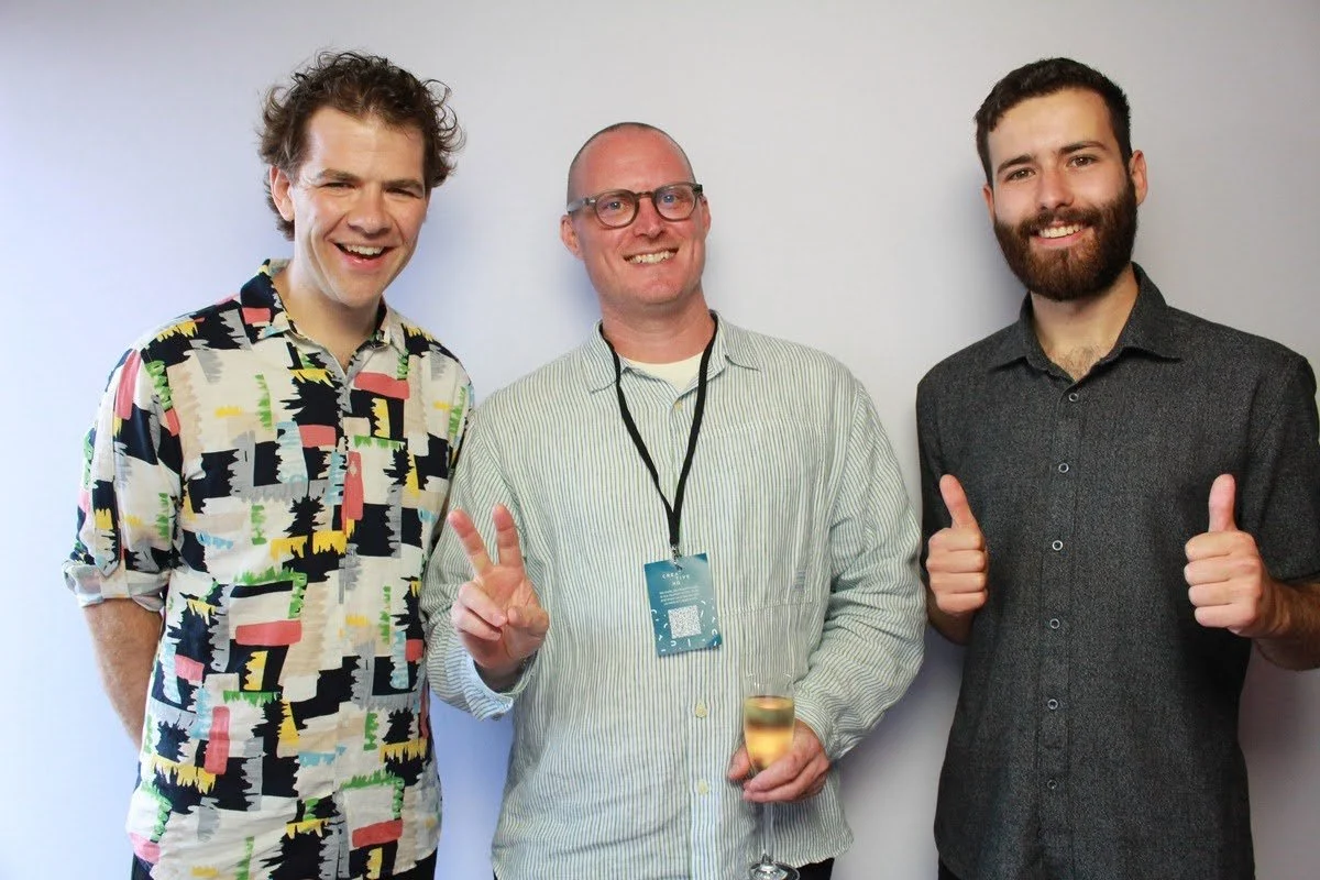 photo of Joe and two startup founders