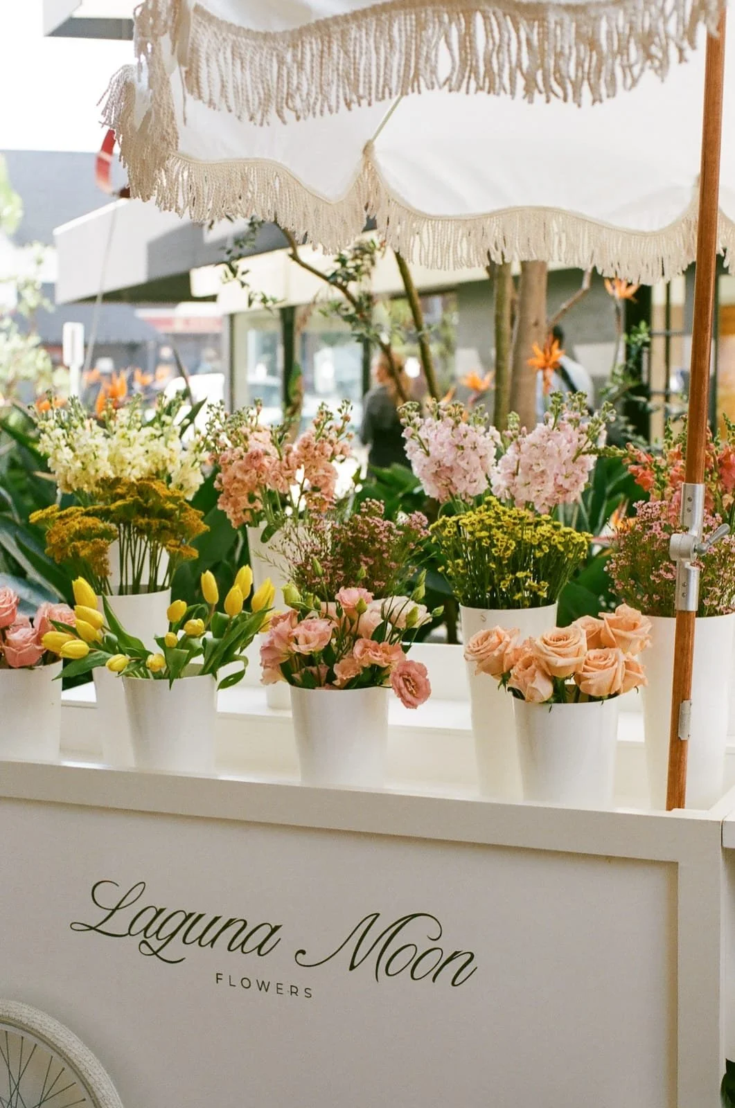 Flower Cart Bouquet Bar for Sol Studio’s Influencer Brand Activation in Corona del Mar, California